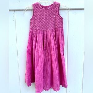 Emma’s Garden Girls Crinkle Dress size 4 Pink
